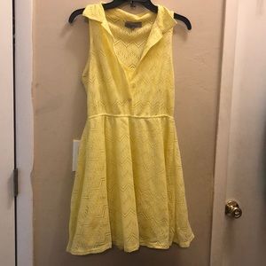 Yellow button up dress